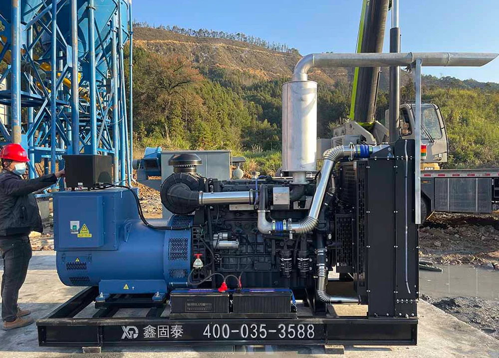 Údržba sady generátorov 400 kW.